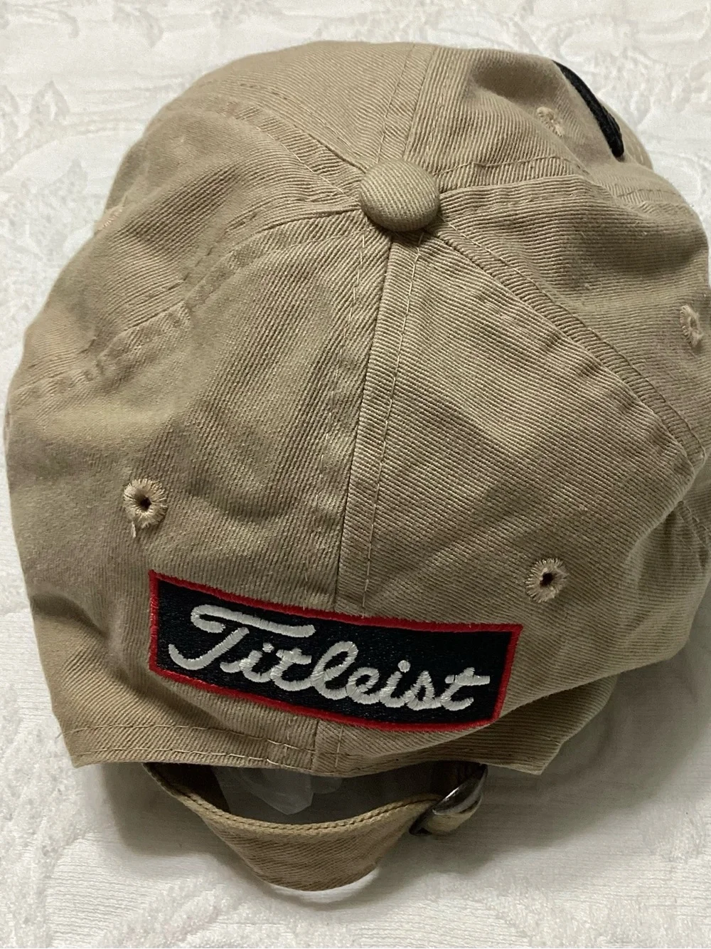 Disney Titleist Boys Khaki Mickey Golfer Embroidered Baseball Cap Hat